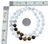 Genuine Sterling Silver Howlite And Tiger Eye Shell Navajo Bead Necklace SX10267