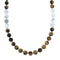 Genuine Navajo Sterling Silver Howlite And Tiger Eye Bead Necklace SX10268