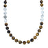 Genuine Navajo Sterling Silver Howlite And Tiger Eye Bead Necklace SX10268