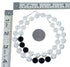 Native American Mother of Pearl Onyx Bead Sterling Silver Necklace SX10269