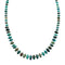 Navajo Turquoise Sterling Silver Native American Jewelry Bead Necklace SX10271
