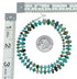 Navajo Turquoise Sterling Silver Native American Jewelry Bead Necklace SX10271