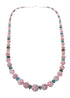 Rhodochrosite Turquoise Authentic Sterling Silver Bead Necklace SX10262