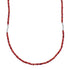 Coral Sterling Silver American Indian Navajo Bead Necklace SX10277