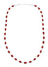 Navajo Coral Liquid Silver American Indian Bead Necklace SX10278