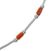 Coral Hand Strung Liquid Silver Necklace SX10279