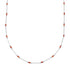 Native American Coral Hand Strung Liquid Silver Necklace SX10280