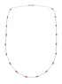Native American Coral Hand Strung Liquid Silver Necklace SX10280