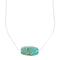 Sterling Silver Turquoise Navajo Pendant 18" Italian Snake Chain Necklace Set SX10282