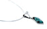 16" Italian Box Chain Necklace With Sterling Silver And Navajo Turquoise Pendant SX10288