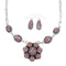 Navajo Rhodochrosite Sterling Silver Bead Necklace Set SX10286