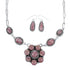 Navajo Rhodochrosite Sterling Silver Bead Necklace Set SX10286