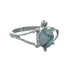 Native American Zuni Opal Sterling Silver Turtle Ring Size 5-3/4 SX10290