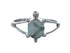 Native American Zuni Opal Sterling Silver Turtle Ring Size 5-3/4 SX10290