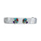 Navajo Sterling Silver Multicolor Flower Hair Barrette SX10292
