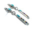 Southwest Multicolor Sterling Silver Post Dangle Earrings SX10298