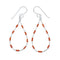 Man Made Coral Liquid Sterling Silver Hook Dangle Earrings SX10303
