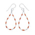 Man Made Coral Liquid Sterling Silver Hook Dangle Earrings SX10303