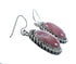 Native American Rhodochrosite Sterling Silver Hook Dangle Earrings SX10299