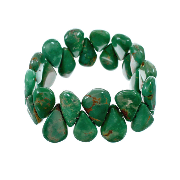Southwest Turquoise Teardrop Bead Stretch Bracelet SX10305