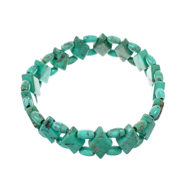 Genuine Southwest Turquoise Bead Stretch Bracelet SX10308