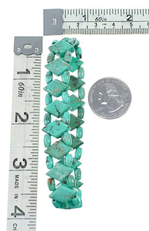 Genuine Southwest Turquoise Bead Stretch Bracelet SX10308