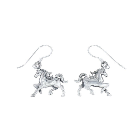Horse Sterling Silver Hook Dangle Earrings SX10318
