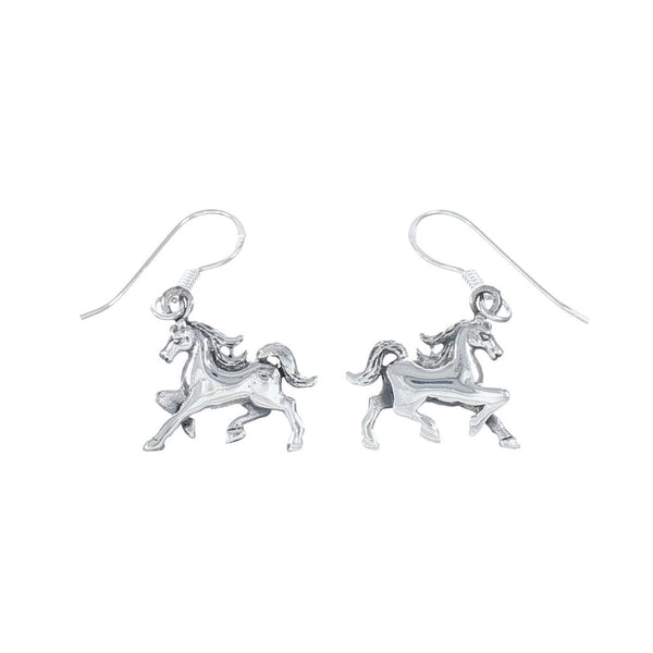 Horse Sterling Silver Hook Dangle Earrings SX10318