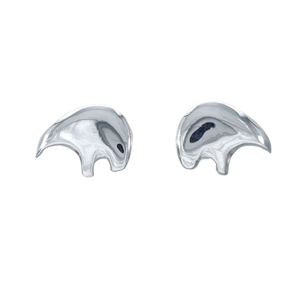 Southwestern Sterling Silver Bear Post Earrings SX10312