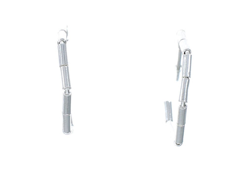 Liquid Sterling Silver Post Hoop Earrings SX10313