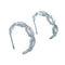 Navajo Authentic Link Sterling Silver Post Hoop Earrings SX10317