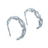 Navajo Authentic Link Sterling Silver Post Hoop Earrings SX10317