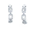Navajo Authentic Link Sterling Silver Post Hoop Earrings SX10317