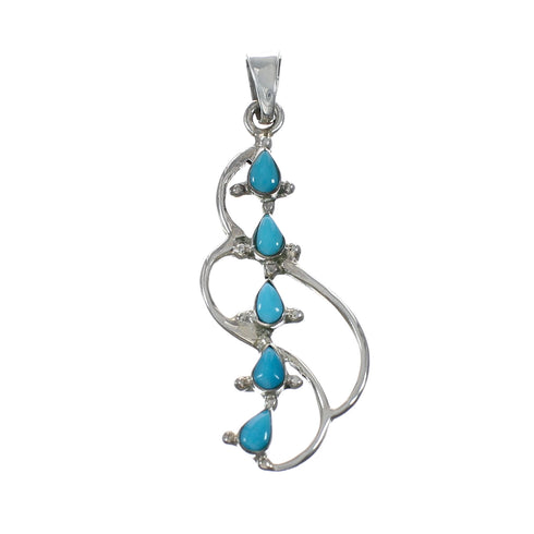Native American Turquoise And Sterling Silver Pendant SX10320
