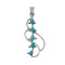Native American Turquoise And Sterling Silver Pendant SX10320