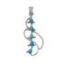 Native American Turquoise And Sterling Silver Pendant SX10320