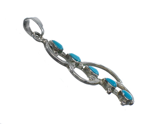 Native American Turquoise And Sterling Silver Pendant SX10320