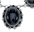 Native American Authentic Navajo Onyx Sterling Silver Necklace Set SX10329