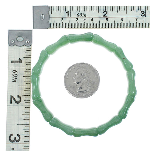 Green Jade Stretch Bead Bracelet SX10340