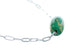 Navajo Sterling Silver Link Chain Turquoise Pendant Necklace SX10334