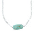 Navajo Sterling Silver Link Chain Turquoise Pendant Necklace SX10335