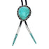 Genuine Navajo Native American Sterling Silver Turquoise Bolo Tie SX10331