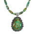 Genuine Carico Lake Turquoise Sterling Silver Navajo Necklace SX10330