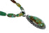 Genuine Carico Lake Turquoise Sterling Silver Navajo Necklace SX10330