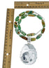 Genuine Carico Lake Turquoise Sterling Silver Navajo Necklace SX10330