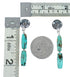 Navajo Indian Turquoise Sterling Silver Bead Post Dangle Earrings SX10337