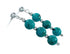 Navajo Indian Turquoise Sterling Silver Bead Post Dangle Earrings SX10332