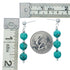 Navajo Indian Turquoise Sterling Silver Bead Post Dangle Earrings SX10332