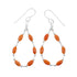 Navajo Coral Liquid Sterling Silver Hook Dangle Earrings SX10339