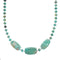 Native American Navajo Turquoise Sterling Silver Bead Necklace SX10363